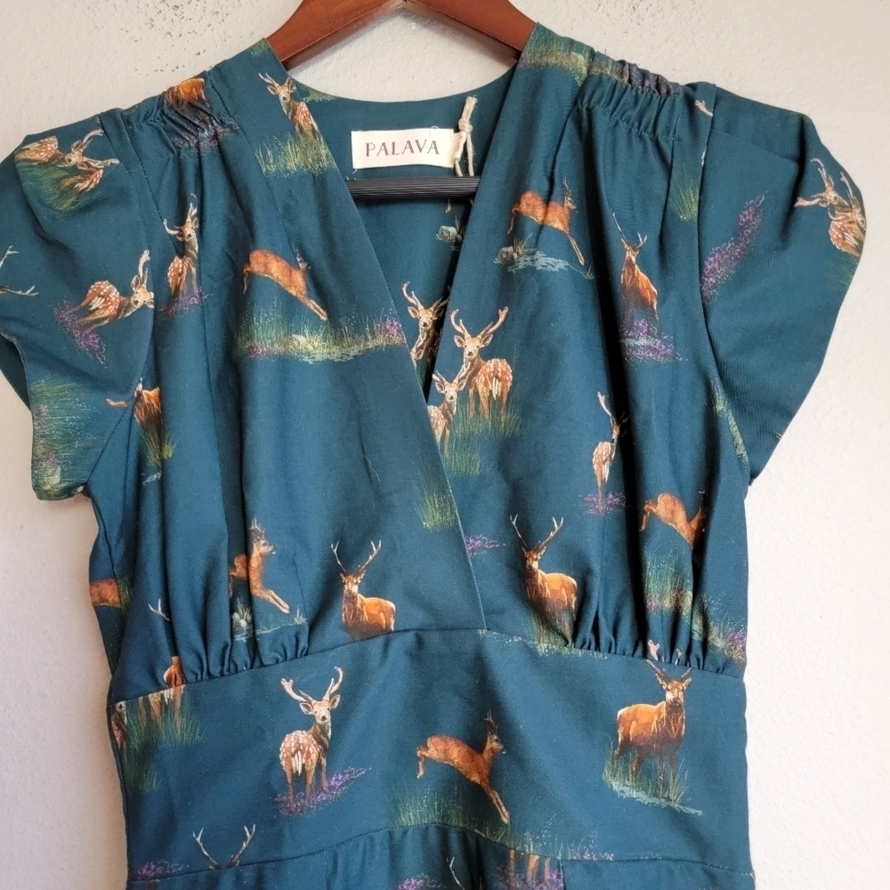 Palava Rita Dress in Teal Deer size 2 NWT - Picture 2 of 7